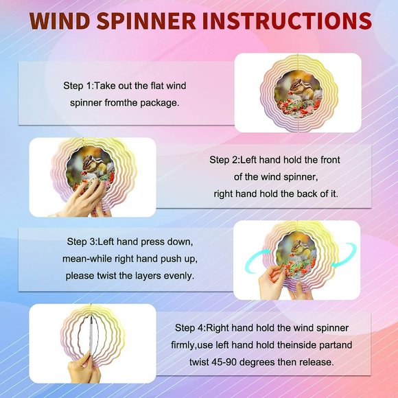 Psychedelic Pattern Double sided 3D Wind Spinner - Picture 2 of 9